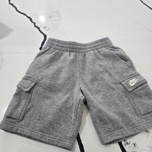 Nike Kid's Gray Cargo Fleece Shorts